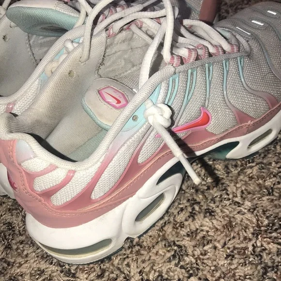 Nike TN Air Max Plus Women's Pink and White Sneakers Size 6.5 | EUC - Picture 5 of 12